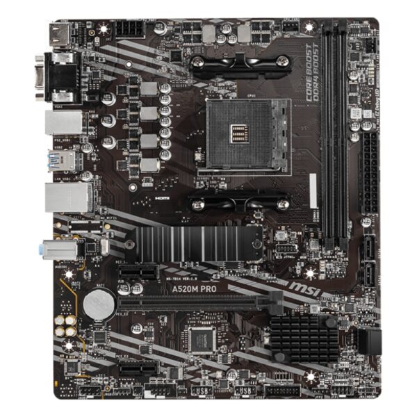 AMD RYZEN MoTHERBOARD MSI A520M PRO MiCRO ATX 105