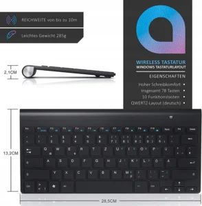 APLiC WiRELESS 2.4G MULTIMEDIA KEYBOARD ULTRA THiN PORTABLE 1