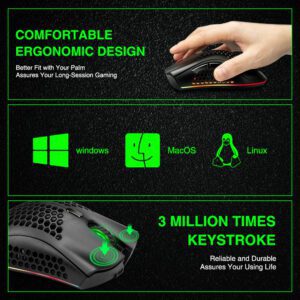 BENGOO KM-1 WiRELESS 2.4G GAMiNG MOUSE RGB RECHARGEABLE MiCE 6