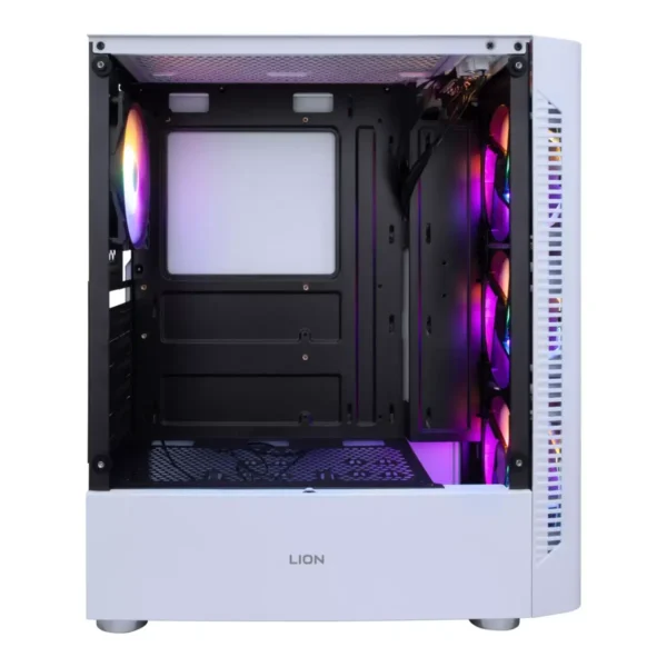 BOOST LION GAMiNG PC CASE WHiTE WITH 4 RGB FAN 3