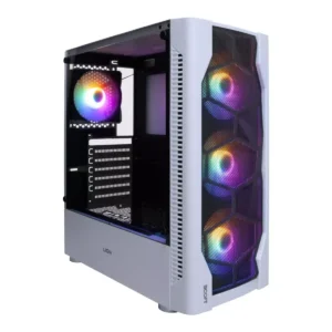 BOOST LION GAMiNG PC CASE WHiTE WITH 4 RGB FAN