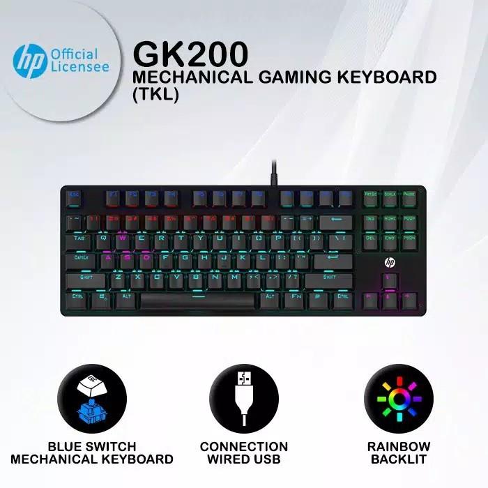 HP GK200 RGB MECHANICAL GAMiNG KEYBOARd WiTH 87 BLUE SWiTCH