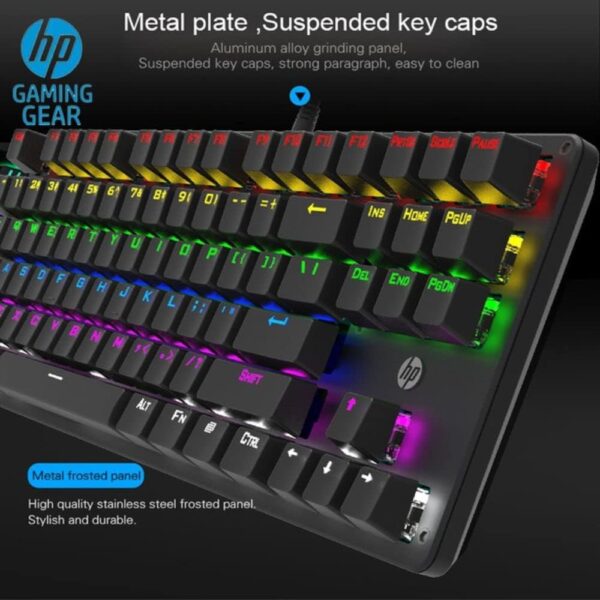 HP GK200 RGB MECHANICAL GAMiNG KEYBOARd WiTH 87 BLUE SWiTCH