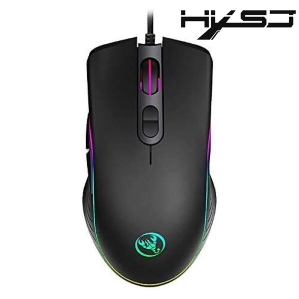 HXSJ A867 USB RGB GAMiNG MOUSE 6400 DPI PROGRAMMABLE MiCE 101