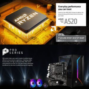 MSI A520M-A PRO AMD RYZEN MOTHERBOARD AM4 Micro ATX 6