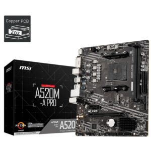 MSI A520M-A PRO AMD RYZEN MOTHERBOARD AM4 Micro ATX