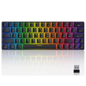 TEZARRE TK-63 Pro RGB WiRELESS MECHANiCAL GAMiNG KEYBOARD Bk 101