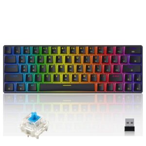 TEZARRE TK-63 Pro RGB WiRELESS MECHANiCAL GAMiNG KEYBOARD Bk 1022