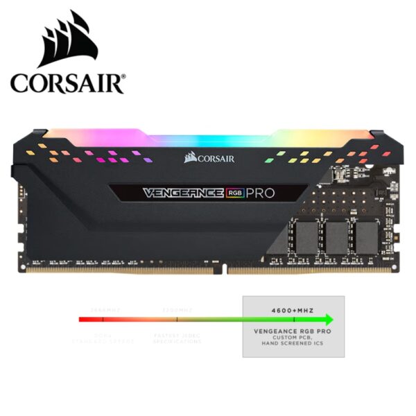 16GB DDR4 RAM 3600Mhz CORSAiR VENGEANCE RGB PRO BLACK GAMiNG 112