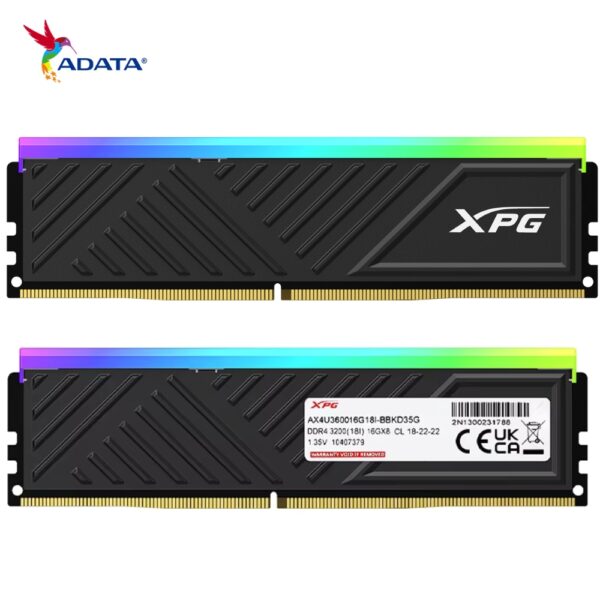 8GB DDR4 GAMiNG RAM 3600Mhz RGB XPG SPECTRIX D35G BLACK 104