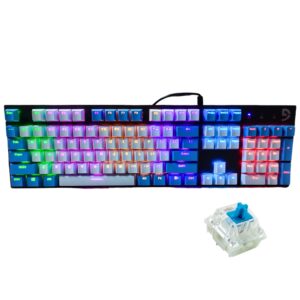 FUHLEN K1 RGB MECHANiCAL GAMiNG KEYBOARd BLUE EDiTiON WiTH BLUE Cherry MX 101