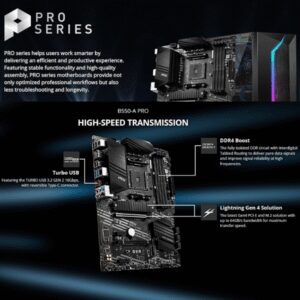 MSI B550-A PRO AMD Ryzen MOTHERBOARD AM4 FULL ATX BoX PACK 6