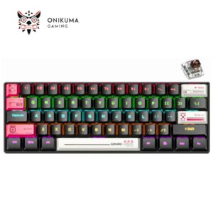 ONiKUMA G55 RGB MECHANiCAL GAMiNG KEYBOARD BLACK BROWN SWiTCH 102