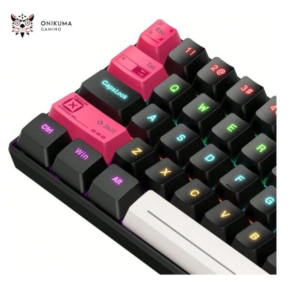 ONiKUMA G55 RGB MECHANiCAL GAMiNG KEYBOARD BLACK BROWN SWiTCH 107