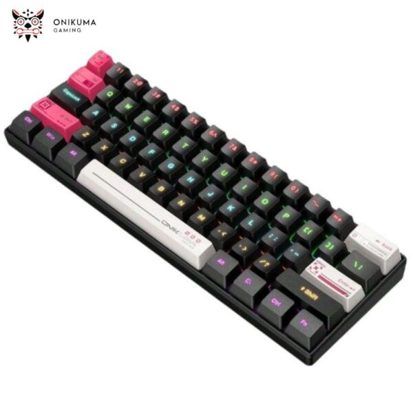 ONiKUMA G55 RGB MECHANiCAL GAMiNG KEYBOARD BLACK BROWN SWiTCH 108