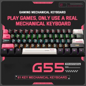 ONiKUMA G55 RGB MECHANiCAL GAMiNG KEYBOARD BLACK BROWN SWiTCH 2