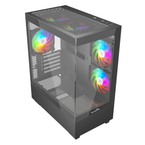 THUNDER BLACK FOX RGB GAMiNG CASE TGC-747 WiTH 3X ARGB FAN