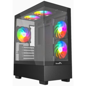 THUNDER BLACK FOX RGB GAMiNG CASE TGC-747 WiTH 3X ARGB FAN 3