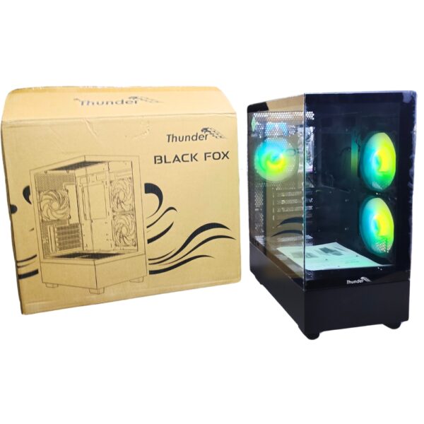 THUNDER BLACK FOX RGB GAMiNG CASE TGC-747 WiTH 3X ARGB FAN 7