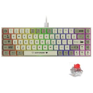 AJAZZ AK680 RGB MECHANiCAL GAMiNG KEYBOARD BLUE SWiTCH GRAY-WHiTE 105