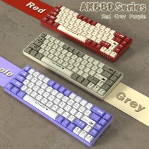 AJAZZ AK680 RGB MECHANiCAL GAMiNG KEYBOARD BLUE SWiTCH GRAY-WHiTE 8