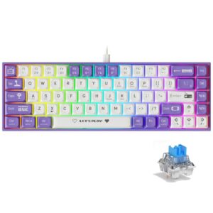 AJAZZ AK680 RGB MECHANiCAL GAMiNG KEYBOARD BLUE SWiTCH PURPER-WHiTE 113