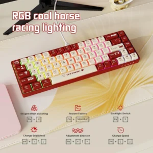 AJAZZ AK680 RGB MECHANiCAL GAMiNG KEYBOARD BLUE SWiTCH RED-WHiTE 104