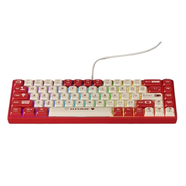 AJAZZ AK680 RGB MECHANiCAL GAMiNG KEYBOARD BLUE SWiTCH RED-WHiTE 107