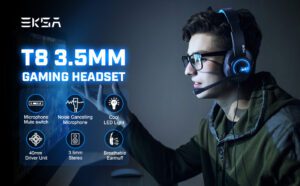 EKSA T8 GAMiNG HEADPHONE NOiCE CANCELiNG MiC SURROUND SOUND 9