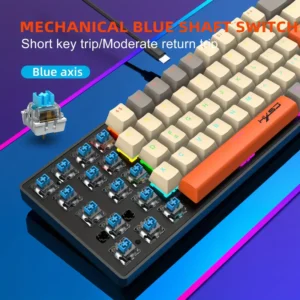 HXSJ K88 RGB MECHANiCAL GAMiNG KEYBOARD WiTH 68 BLUE SWiTCH 10