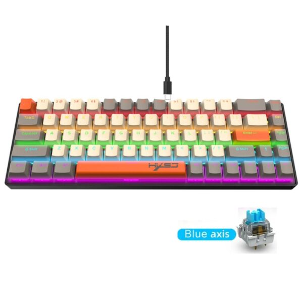 HXSJ K88 RGB MECHANiCAL GAMiNG KEYBOARD WiTH 68 BLUE SWiTCH 102