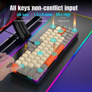 HXSJ K88 RGB MECHANiCAL GAMiNG KEYBOARD WiTH 68 BLUE SWiTCH 9