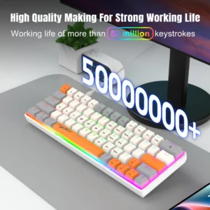 HXSJ V500 RGB MECHANiCAL GAMiNG KEYBOARD WiTH 63 BLUE SWiTCH 4