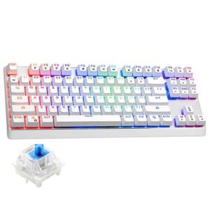 MODECOM VOLCANO RGB GAMiNG MECHANiCAL KEYBOARD LANPARTY WHT 201