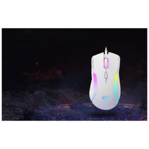 HAViT MS1033 USB RGB GAMING MOUSE PROGRAMABLE 8000DPI WHITE 12