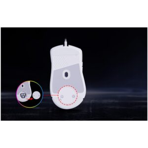 HAViT MS1033 USB RGB GAMING MOUSE PROGRAMABLE 8000DPI WHITE 4