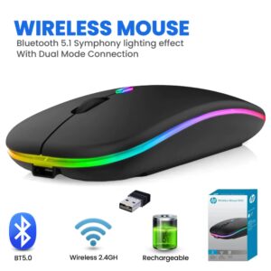 HP W10 RGB BLUETOOTH & WiRELESS MOUSE RECHARGEABLE TYPE-C 1