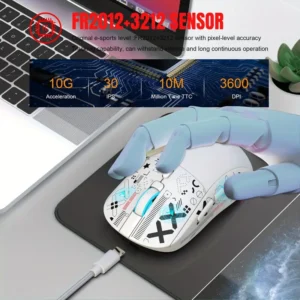 HXSJ T90 BLUETOOTH WiRELESS 2.4GHz MOUSE WHITE RECHARGEABLE 11