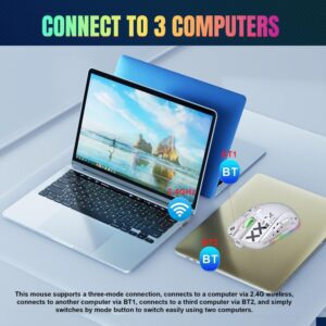 HXSJ T90 BLUETOOTH WiRELESS 2.4GHz MOUSE WHITE RECHARGEABLE 7