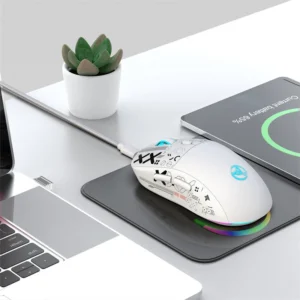 HXSJ T90 BLUETOOTH WiRELESS 2.4GHz MOUSE WHITE RECHARGEABLE 8