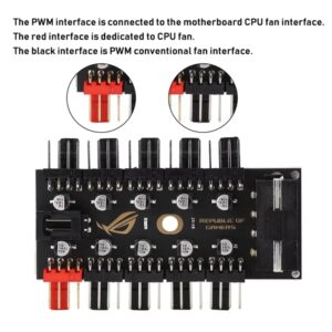 PWM FAN CONTROLLER HUB WiTH SATA POWER SUPPLY 1 to 10 Fans
