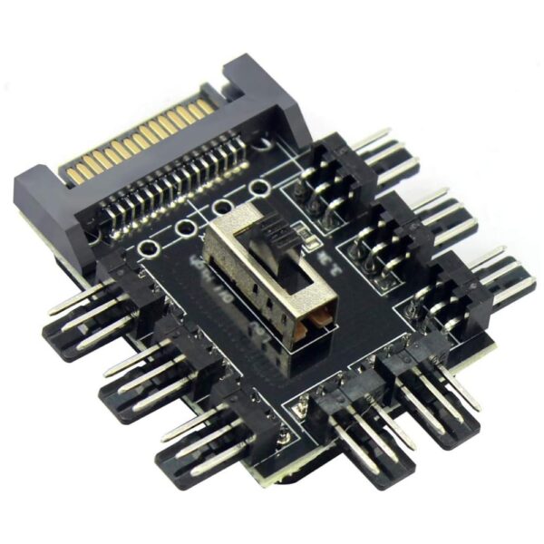 PWM FAN CONTROLLER HUB WiTH SATA POWER SUPPLY 1 to 8 Fan 1