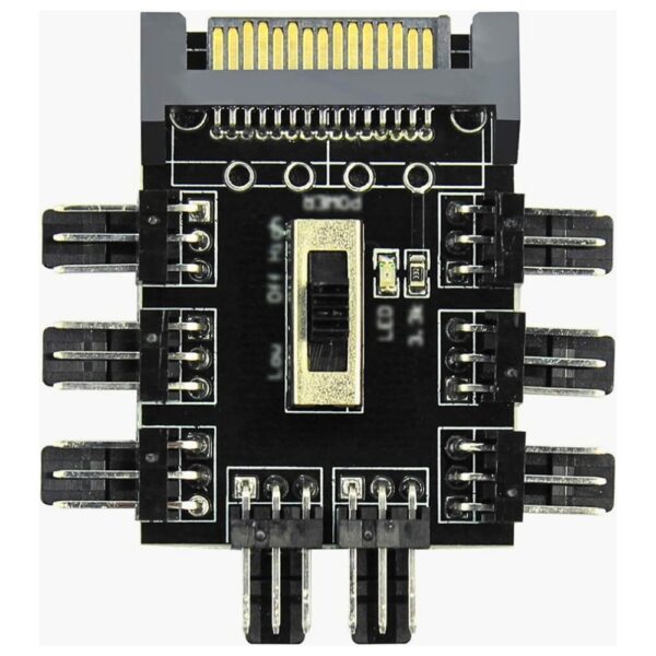 PWM FAN CONTROLLER HUB WiTH SATA POWER SUPPLY 1 to 8 Fan 2