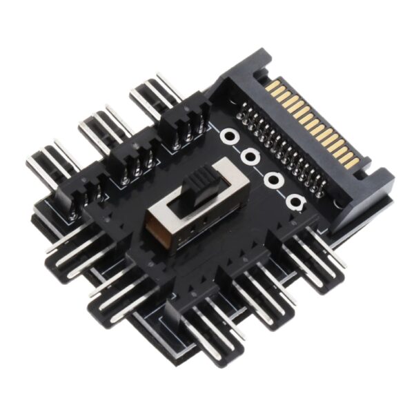 PWM FAN CONTROLLER HUB WiTH SATA POWER SUPPLY 1 to 8 Fan 3