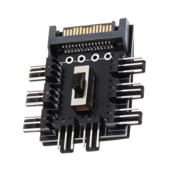 PWM FAN CONTROLLER HUB WiTH SATA POWER SUPPLY 1 to 8 Fan 4