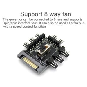 PWM FAN CONTROLLER HUB WiTH SATA POWER SUPPLY 1 to 8 Fan 8