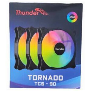 THUNDER TORNADO ARGB FAN KiT TCS-90 Black (Pack of 3 Fans)