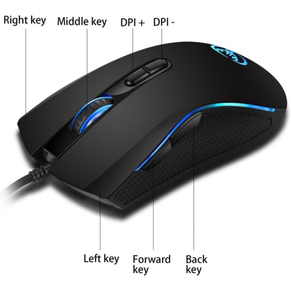 HXSJ A869 USB RGB GAMiNG MOUSE 3200 DPI WiRED OPTICAL MiCE 1