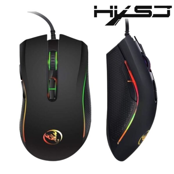 HXSJ A869 USB RGB GAMiNG MOUSE 3200 DPI WiRED OPTICAL MiCE 2