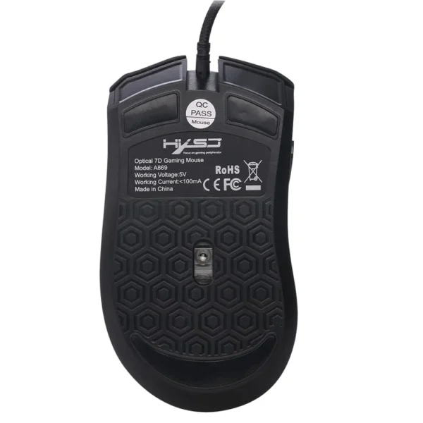 HXSJ A869 USB RGB GAMiNG MOUSE 3200 DPI WiRED OPTICAL MiCE 6